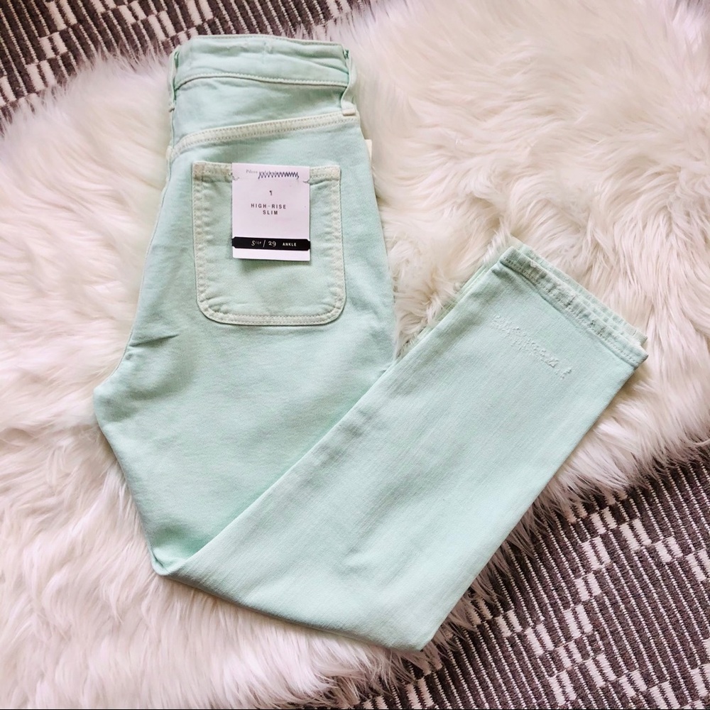 Anthropologie Pilcro mint high-rise slim Jeans 29 - Picture 6 of 7